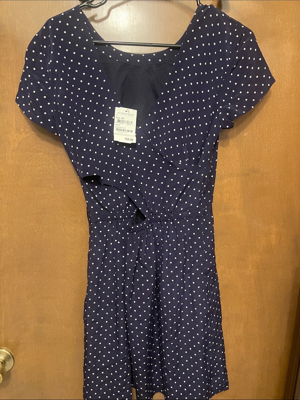 Madewell Dark Midnight Star & Dot Midi Dress NWT Nordstrom